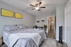 2 bedrooms, iron/ironing board, travel cot, WiFi