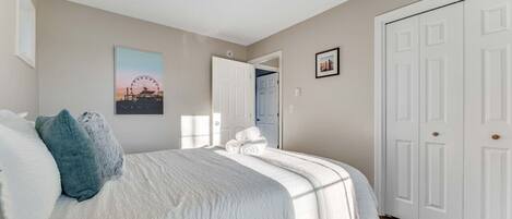 2 bedrooms, iron/ironing board, travel crib, WiFi