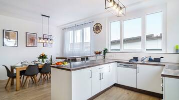 Fridge, oven, stovetop, dishwasher