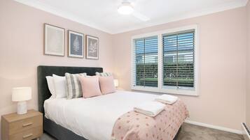 4 bedrooms, iron/ironing board, travel cot, WiFi
