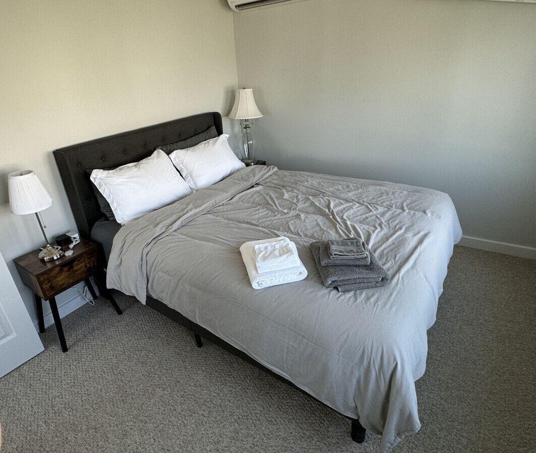 1 bedroom, desk, iron/ironing board, travel crib