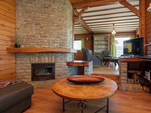 TV, fireplace, DVD player, ping pong