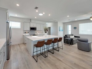 Fridge, microwave, oven, stovetop - Phamily Tides is a brand new 4 bedroom Pool Home Sleeps 10!!! (Navarre Beach)