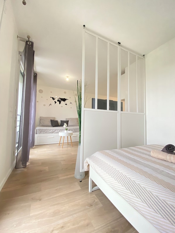 1 Schlafzimmer, Bügeleisen/Bügelbrett, kostenloses WLAN, Bettwäsche