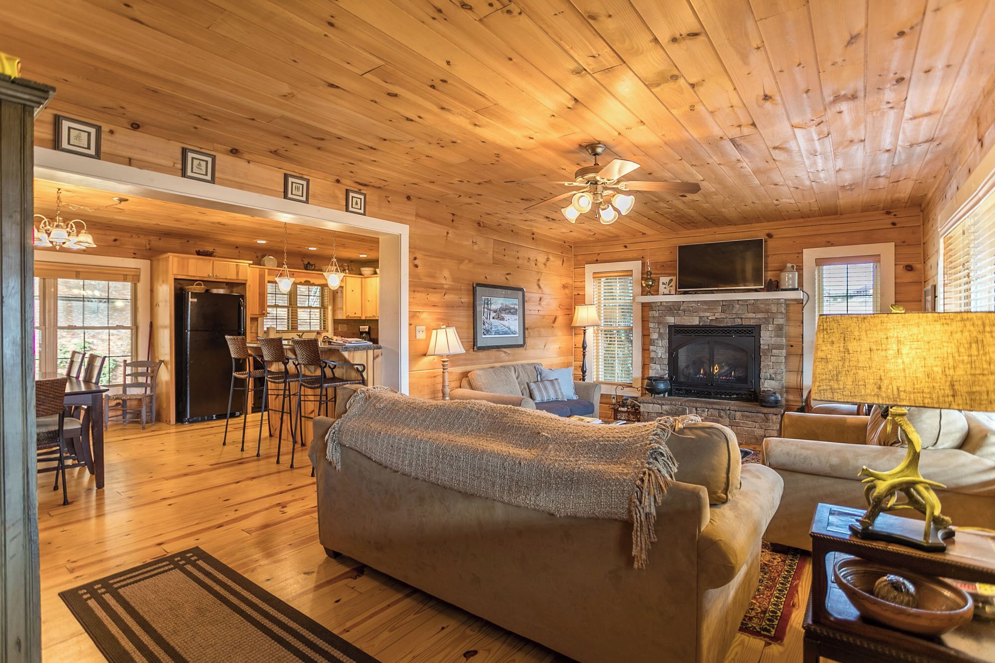 Cabin, Berbilang Katil, Patio, Mountain View (Brookshire Cabin) | Ruang tamu | Pendiangan 