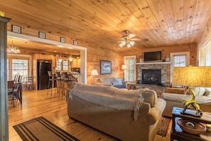 Cabin, Multiple Beds, Patio, Mountain View (Brookshire Cabin) | Living area - Brookshire Cabin (Boone)