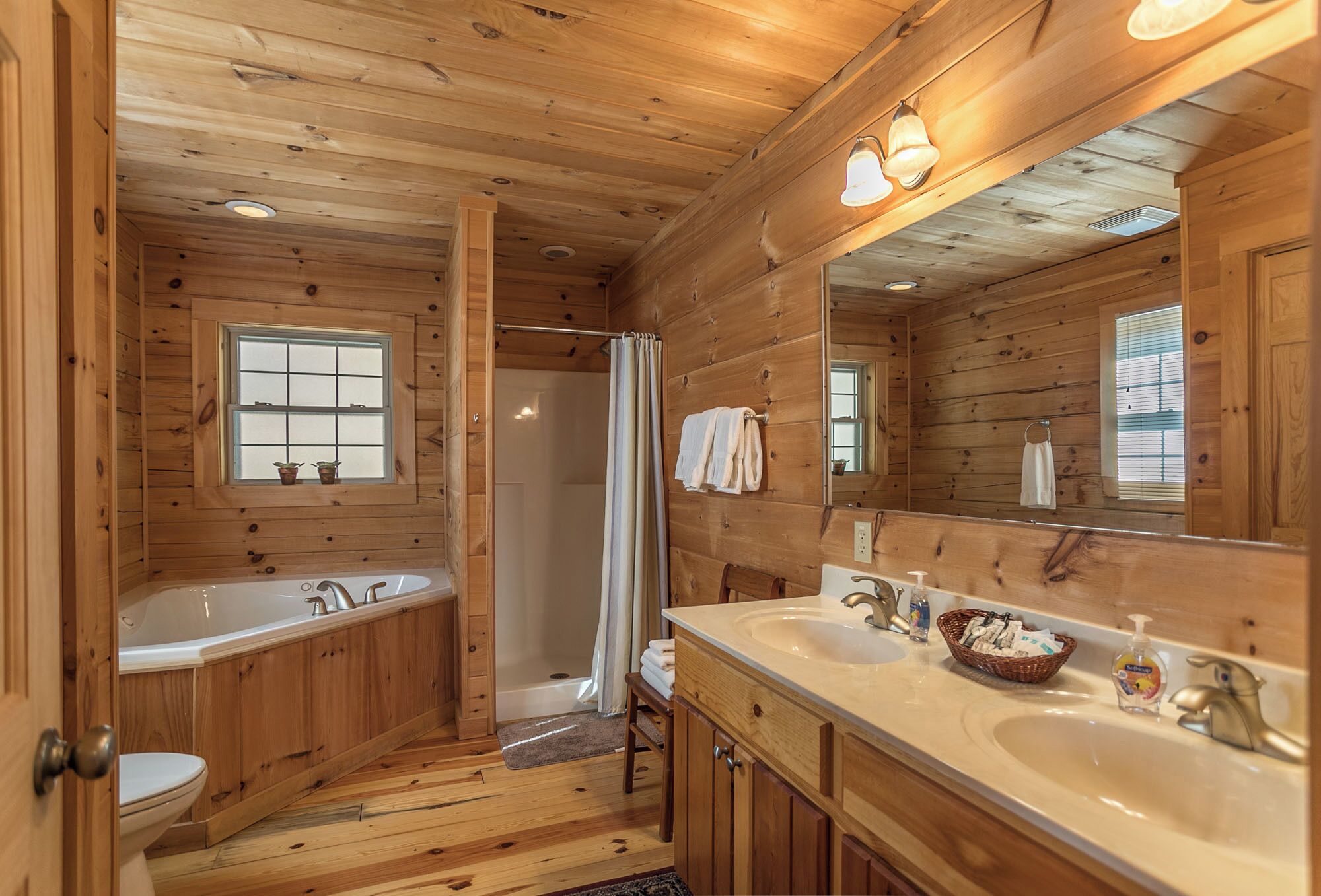 Cabin, Multiple Beds, Patio, Mountain View (Brookshire Cabin) | Bathroom | Designer toiletries, towels, toilet paper