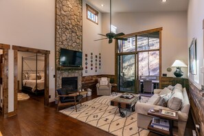 Cabin, Multiple Beds, Patio, Mountain View (Doe Run Cottage at Eagles Nest) | Living area | Fireplace - Doe Run Cottage at Eagles Nest (Banner Elk)