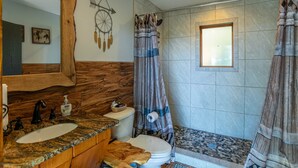 Bathroom - Glamping in Eagles Nest! Cedar Yurt With King Bed, TV, Wifi, Summer Concerts! (Banner Elk)