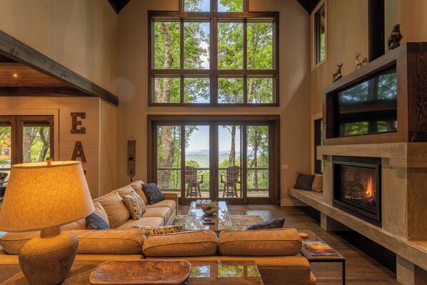 House, Multiple Beds, Hot Tub, Mountain View (Timber Forge Lodge at Eagles Nest) | Living area - Timber Forge Lodge at Eagles Nest (Banner Elk)