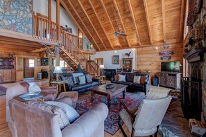 House, Multiple Beds, Hot Tub, Mountain View (Boles Lodge) | Living area - Boles Lodge (Boone)
