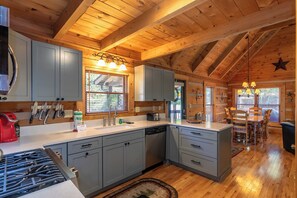 Cabin, Multiple Beds, Hot Tub, Mountain View (Alpine Haven) | Private kitchen | Coffee/tea maker - Alpine Haven (Banner Elk)