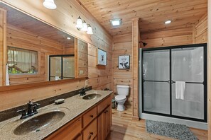 Cabin, Multiple Beds, Hot Tub, Mountain View (Falling Waters) | Bathroom | Designer toiletries, towels, toilet paper - Falling Waters (Banner Elk)