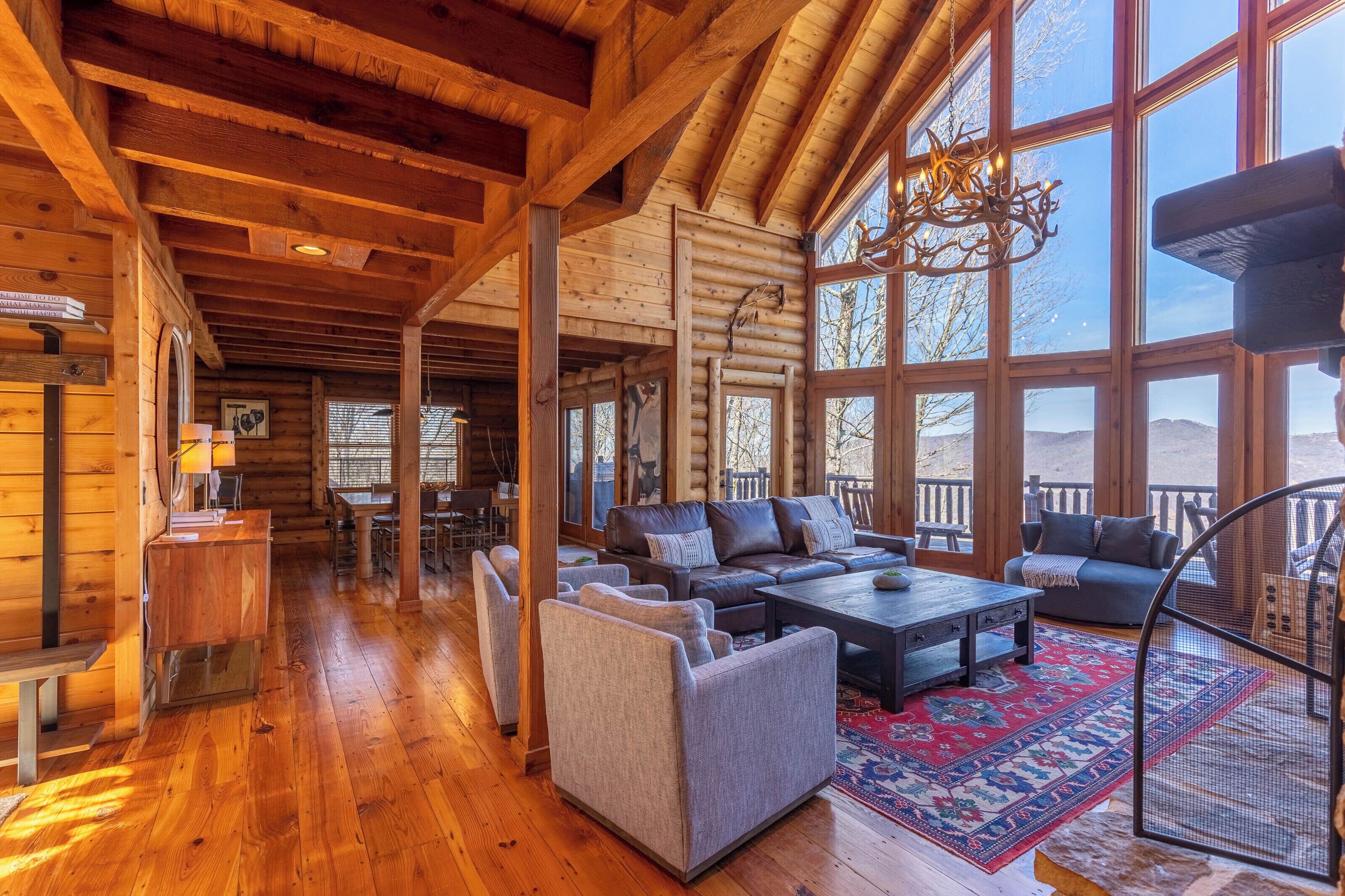 House, Multiple Beds, Patio, Mountain View (Sugar View Retreat) | Living area | Fireplace