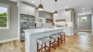 Coffee/tea maker, fridge, microwave, oven - Trailside Treasure | Pool | Near Lake and Downtown | Hiking & Biking Trail (South Haven)