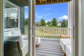 Terrace/patio - Trailside Treasure | Pool | Near Lake and Downtown | Hiking & Biking Trail (South Haven)