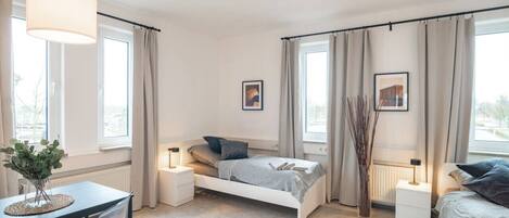 1 bedroom, desk, WiFi, bed sheets