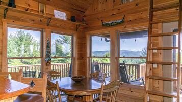 Cabin, Multiple Beds, Hot Tub, Mountain View (Blessed Sunset Getaway) | Dining