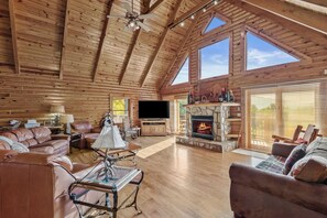 Cabin, Multiple Beds, Hot Tub, Mountain View (Sugar Bear Lodge) | Living area - Sugar Bear Lodge (Banner Elk)