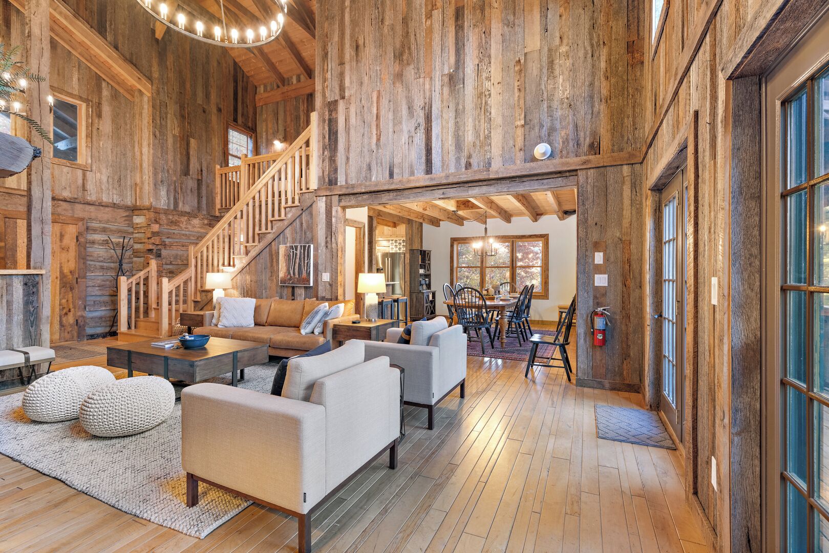 Cabin, Multiple Beds, Hot Tub, Mountain View (Foxtail Cabin) | Living area | Fireplace