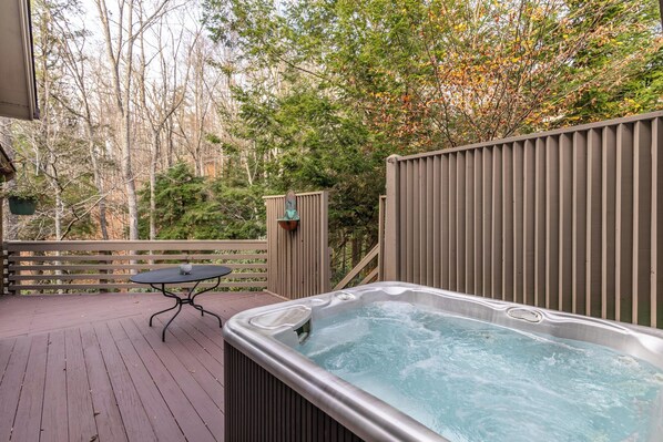 Condo, Multiple Beds, Hot Tub, Mountain View (Sylvan Falls at Yonahlossee) | Outdoor spa tub - Sylvan Falls at Yonahlossee (Boone)