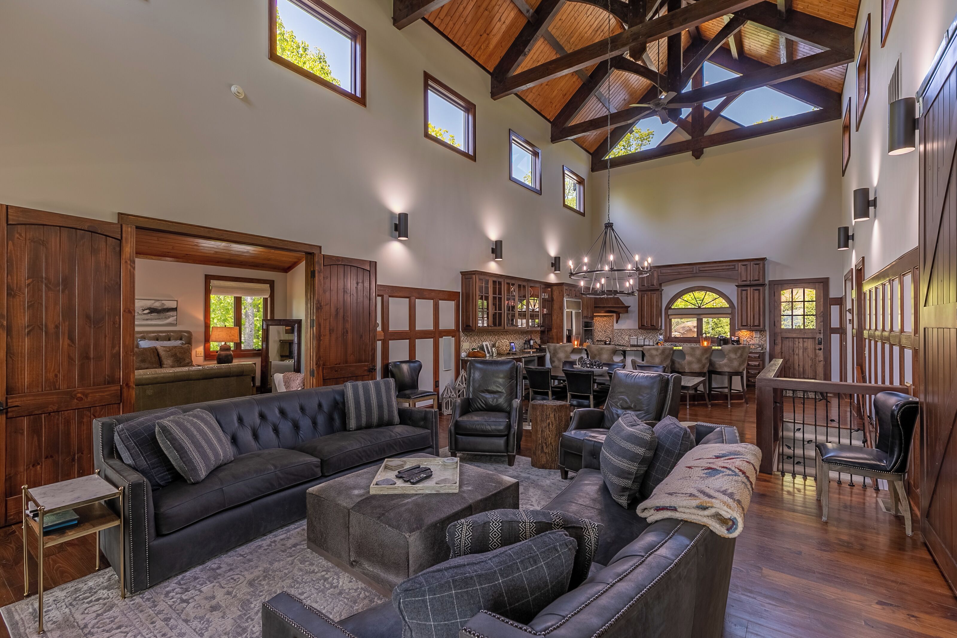 Cabin, Multiple Beds, Hot Tub, Mountain View (Sanctuary at Eagles Nest) | Living area | Fireplace