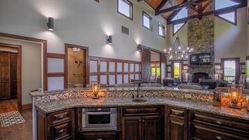 Cabin, Multiple Beds, Hot Tub, Mountain View (Sanctuary at Eagles Nest) | Private kitchen | Coffee/tea maker