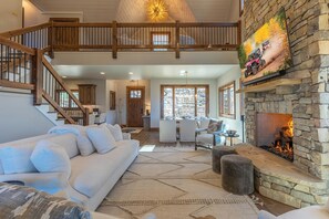 House, Multiple Beds, Hot Tub, Mountain View (SkyFall at Eagles Nest) | Living area - SkyFall at Eagles Nest (Boone)