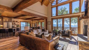 House, Multiple Beds, Hot Tub, Mountain View (Almost Heaven at Eagles Nest) | Living area | Fireplace