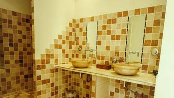 Family Suite, Non Smoking, Private Bathroom | Bathroom | Shower, hair dryer, slippers, towels