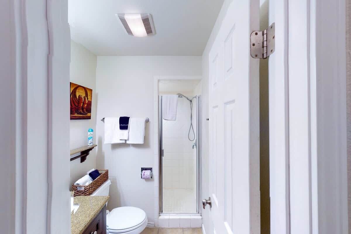 Shower, hair dryer