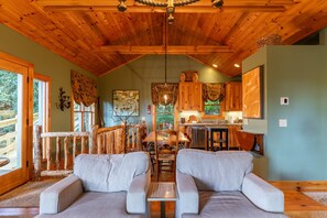 House, Multiple Beds, Hot Tub, Mountain View (Altitudes Attitude) | Living area | Fireplace