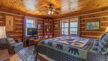 Cabin, Multiple Beds, Hot Tub, Mountain View (Andrews River Haven) | 3 bedrooms, individually decorated, individually furnished, bed sheets