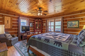 小屋, 多張床, 熱水浴缸, 山景 (Andrews River Haven) | 3 間臥室、獨特裝潢、布置獨特、床單