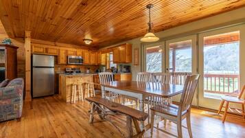 Cabin, Multiple Beds, Hot Tub, Mountain View (Andrews River Haven) | Private kitchen | Coffee/tea maker