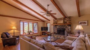 House, Multiple Beds, Hot Tub, Mountain View (A Slice of Seven) | Living area - A Slice of Seven (Banner Elk)