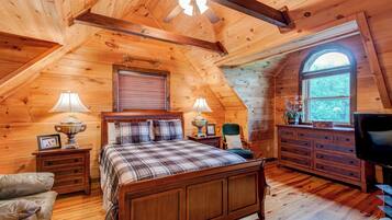 Cabin, Multiple Beds, Hot Tub, Mountain View (1 Awesome Skyview) | 4 bedrooms, individually decorated, individually furnished, bed sheets