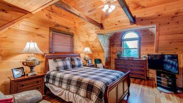 Cabin, Multiple Beds, Hot Tub, Mountain View (1 Awesome Skyview) | 4 bedrooms, individually decorated, individually furnished, bed sheets
