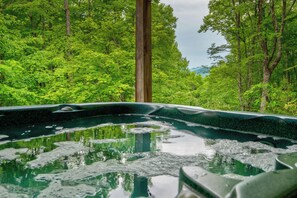 Cabin, Multiple Beds, Hot Tub, Mountain View (Hebron Falls ) | Outdoor spa tub - Hebron Falls (Boone)