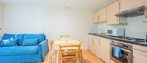 Microwave, oven, stovetop, electric kettle