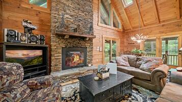 Cabin, Multiple Beds, Hot Tub, Mountain View (Log Heaven) | Living area