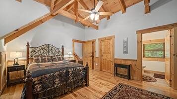 Cabin, Multiple Beds, Hot Tub, Mountain View (Log Heaven) | 2 bedrooms, individually decorated, individually furnished, bed sheets