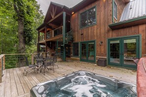 Cabin, Multiple Beds, Hot Tub, Mountain View (A River Mist Too) | Outdoor dining - A River Mist Too (Sugar Grove)
