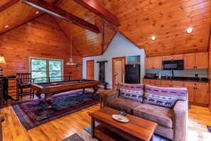 Cabin, Multiple Beds, Hot Tub, Mountain View (A River Mist Too) | Game room