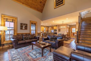 House, Multiple Beds, Hot Tub, Mountain View (Elk Bluff at Eagles Nest) | Living area | Fireplace - Elk Bluff at Eagles Nest (Banner Elk)