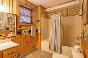 Cabin, Multiple Beds, Hot Tub, Mountain View (The Nut House) | Bathroom | Designer toiletries, towels, toilet paper - The Nut House (Banner Elk)