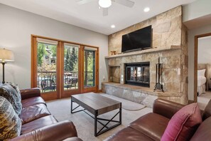 TV, fireplace - The Charter at Beaver Creek E2305 (Beaver Creek)