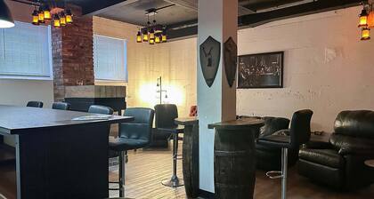 Charming Prohibition-Era Speakeasy Lounge with Bedroom and Commercial Kitchen