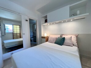 1 bedroom, iron/ironing board, bed sheets
