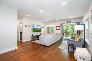 Älytelevisio, takka, videopelejä, kirjoja